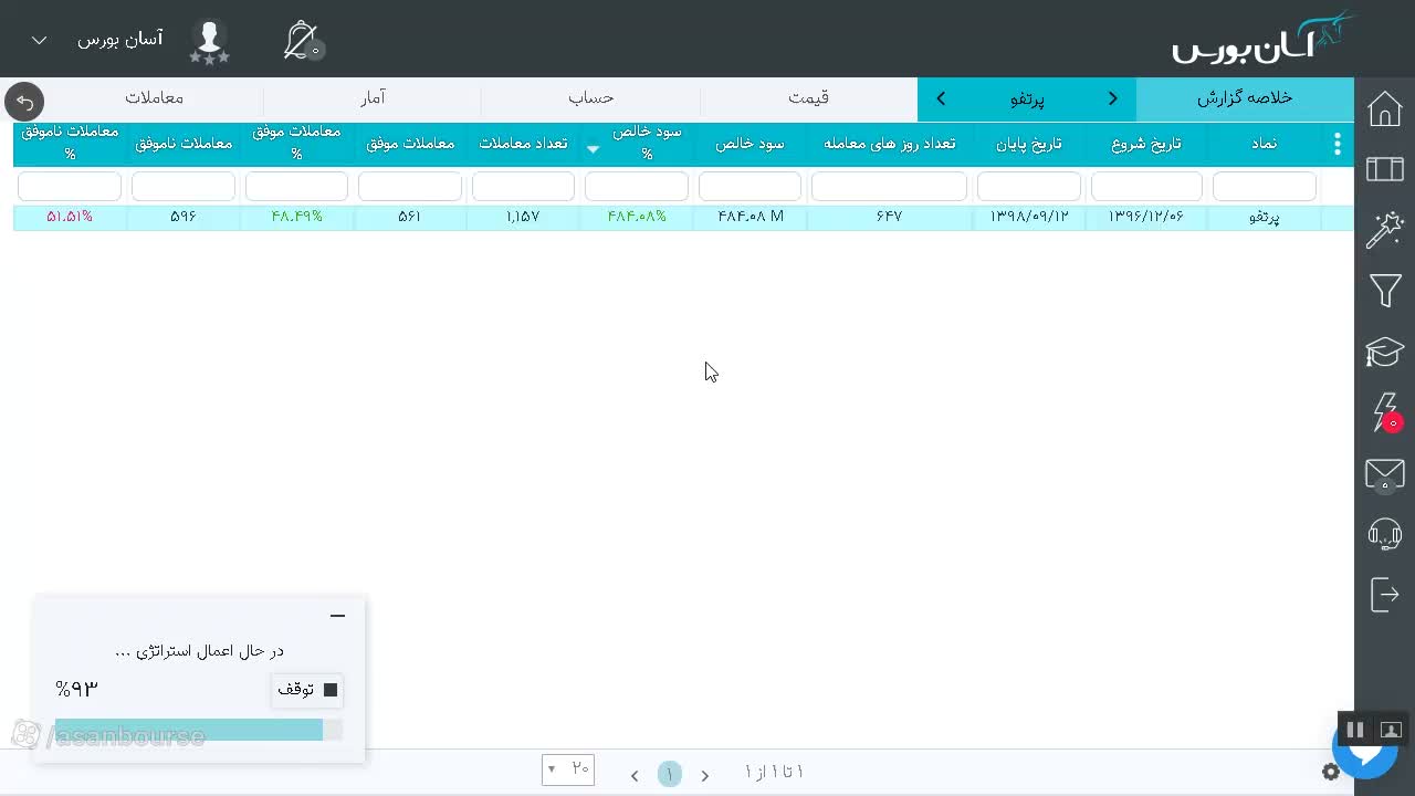 فرمول‌نویسی: تقسیم درصد موجودی بر قیمت خرید