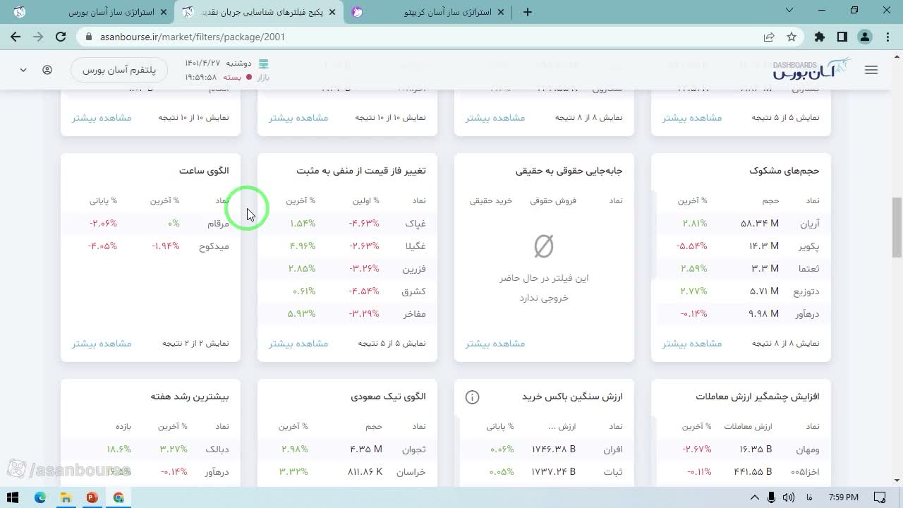 توضیح فیلتر سفارش ترس و کوئریهای فروش