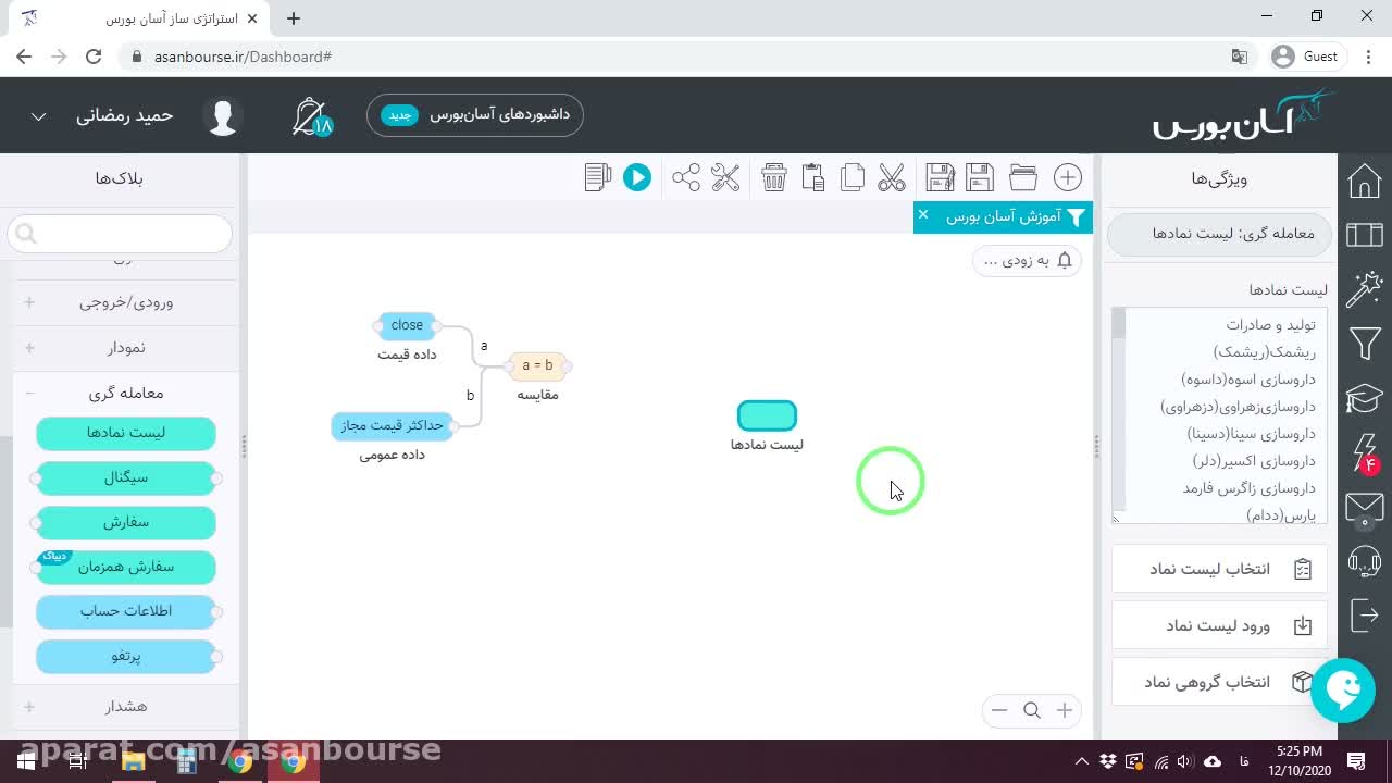 نتیجه نهایی پس از اعمال لیست نماد (۱۲ نماد دارویی)