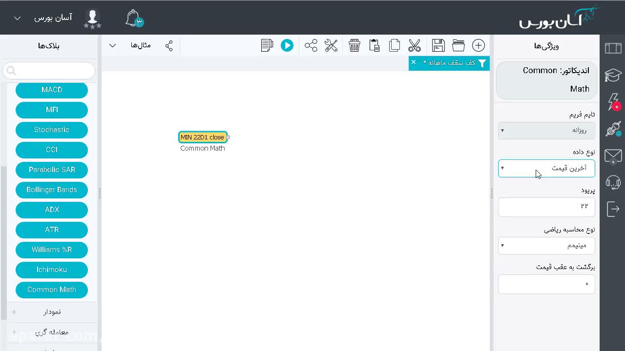 فیلتر قیمت نزدیک به سقف یا کف ماهیانه
