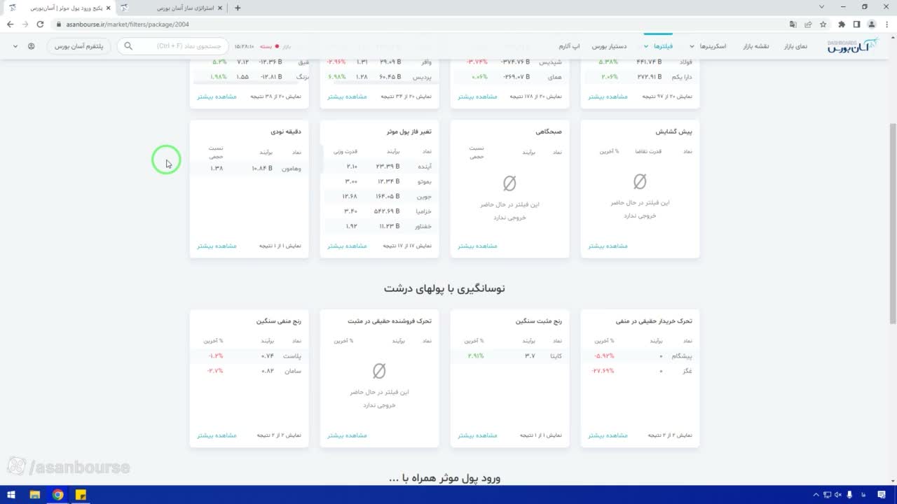 شرط اصلی فیلتر: اختلاف ۲ درصدی قیمت کلوز و پایانی